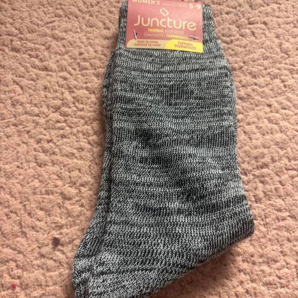 Women's Grey and Black Socks